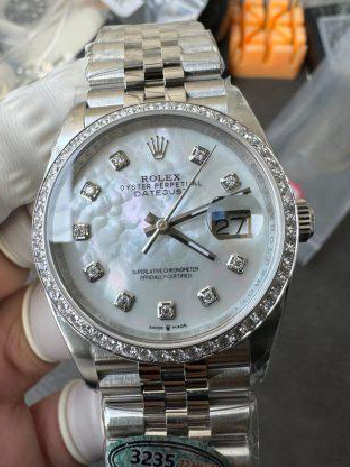 Clean Factory Datejust 36mm M126284RBR 0011 MOP Dial with Diamond Hour Markers Diamonds set Bezel 3235 Movement Jubilee Bracelet 00