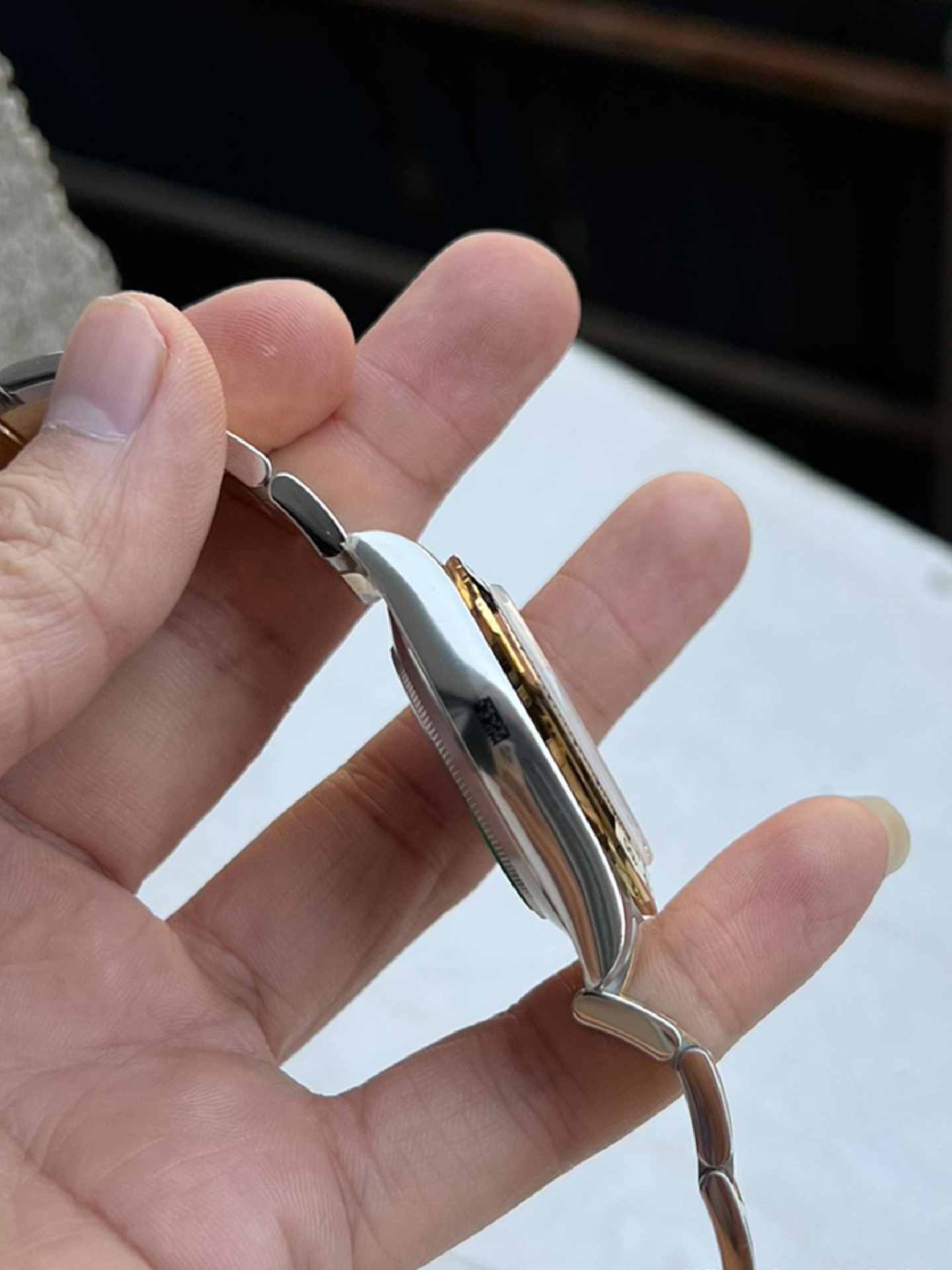 Clean Factory Daytona 116503 Black Mother of Pearl Dial Diamond Hour Markers Yellow Gold Bezel Two Tone Bracelet DD4130 Movement 06 Clean Factory Daytona 116503 Black Mother of Pearl Dial Diamond Hour Markers Yellow Gold Bezel Two Tone Bracelet DD4130 Movement 06