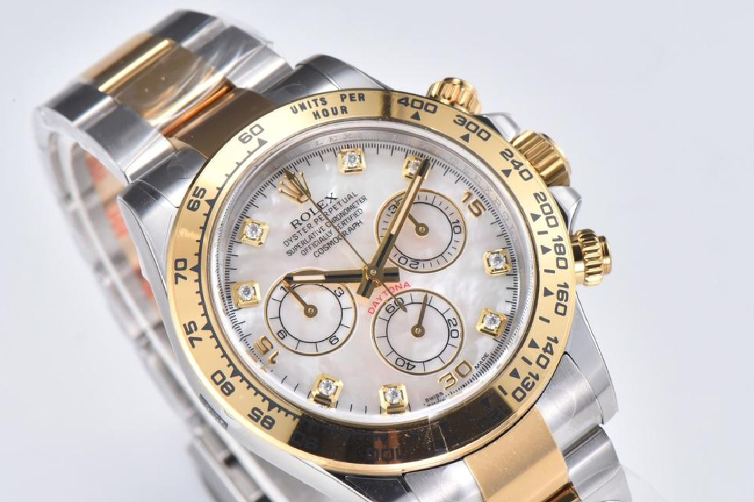 Clean Factory Daytona 116503 White Mother of Pearl Dial Oystersteel and Yellow Gold Material DD4130 Movement 02 Clean Factory Daytona 116503 White Mother of Pearl Dial Oystersteel and Yellow Gold Material DD4130 Movement 02