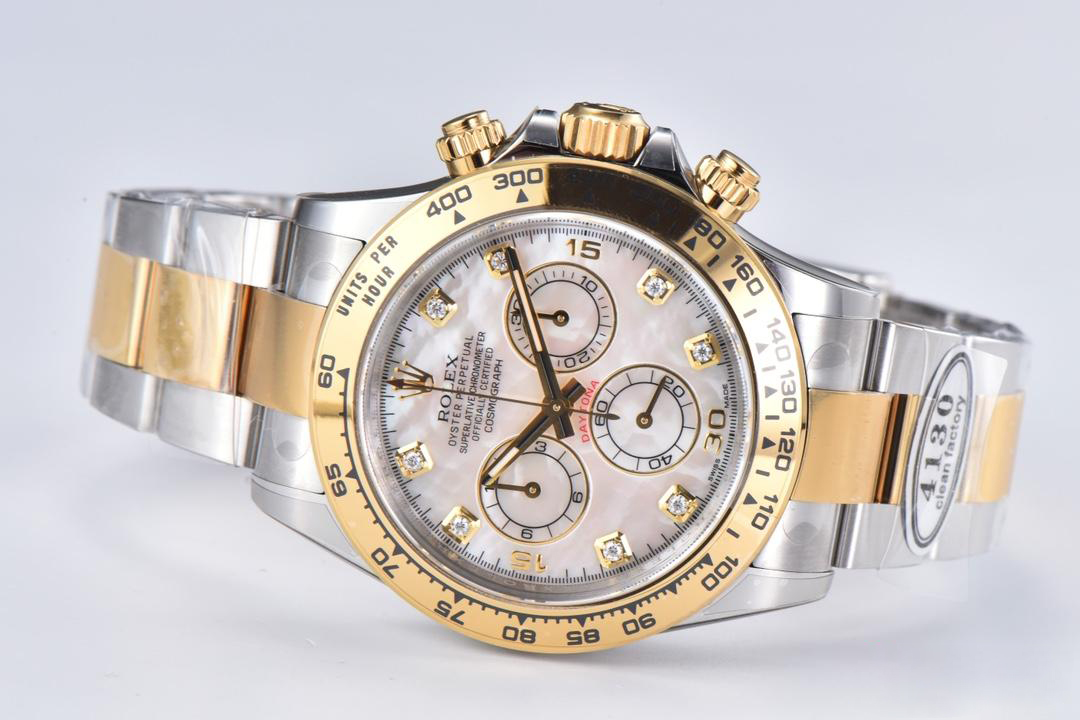 Clean Factory Daytona 116503 White Mother of Pearl Dial Oystersteel and Yellow Gold Material DD4130 Movement 04 Clean Factory Daytona 116503 White Mother of Pearl Dial Oystersteel and Yellow Gold Material DD4130 Movement 04