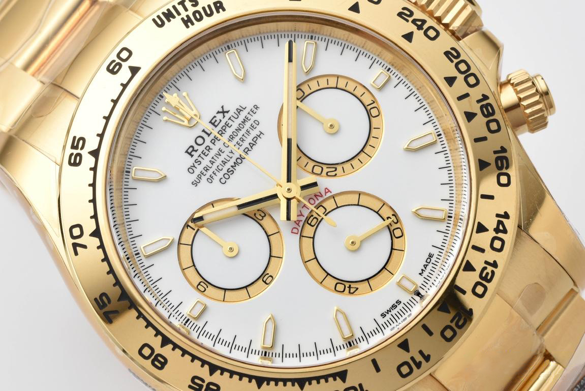 Clean Factory Daytona 126508 White Dial on 18K Yellow Gold Plated Bracelet ShangHai 4131 Movement 03 Clean Factory Daytona 126508 White Dial on 18K Yellow Gold Plated Bracelet ShangHai 4131 Movement 03
