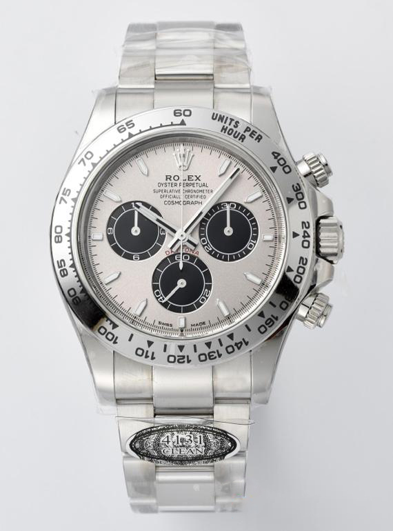 Clean Factory Daytona M126509 0003 White Gold Plated Case Steel and Black Dial White Gold Scale Bezel White Gold Band 4131 Movement 00 Clean Factory Daytona M126509 0003 White Gold Plated Case Steel and Black Dial White Gold Scale Bezel White Gold Band 4131 Movement 00