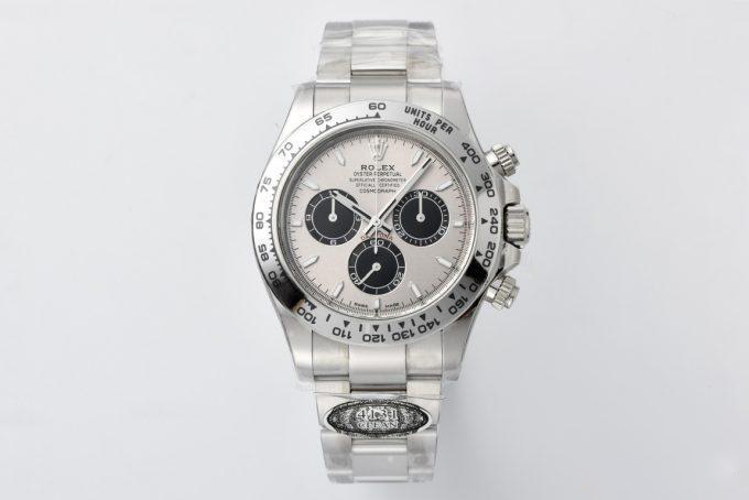 Clean Factory Daytona M126509 0003 White Gold Plated Case Steel and Black Dial White Gold Scale Bezel White Gold Band 4131 Movement 01 Clean Factory Daytona M126509 0003 White Gold Plated Case Steel and Black Dial White Gold Scale Bezel White Gold Band 4131 Movement 01
