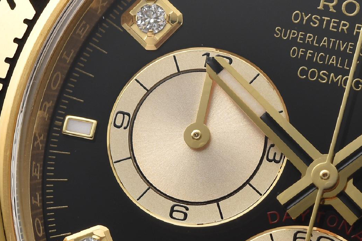 Clean Factory Daytona M126518LN 0006 Yellow Gold Case Black Dial Diamond Hour Markers Gold Counter Rings Oysterflex Strap 4131 Movement 06 Clean Factory Daytona M126518LN 0006 Yellow Gold Case Black Dial Diamond Hour Markers Gold Counter Rings Oysterflex Strap 4131 Movement 06
