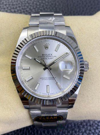 Clean Factory Rolex Datejust M126334 0003 Silver Dial Oystersteel Case and Bracelet ShangHai 3235 Movement 000