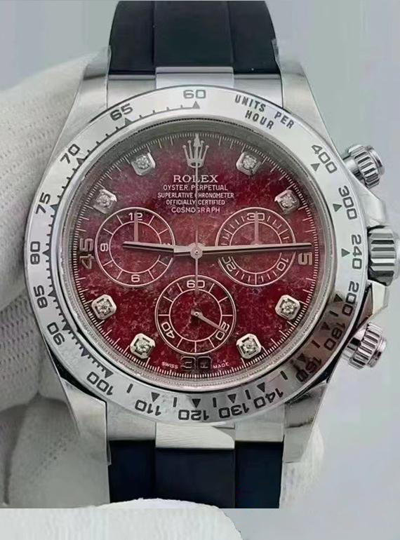 Clean Factory Rolex Daytona 116509 Red Grossular Rubellite Dial Diamonds Index DanDong 4130 SuperClone Movement 00 1 Clean Factory Rolex Daytona 116509 Red Grossular Rubellite Dial Diamonds Index DanDong 4130 SuperClone Movement 00 1
