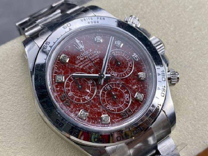 Clean Factory Rolex Daytona 116509 Red Grossular Rubellite Dial Diamonds Index DanDong 4130 SuperClone Movement 02 Clean Factory Rolex Daytona 116509 Red Grossular Rubellite Dial Diamonds Index DanDong 4130 SuperClone Movement 02