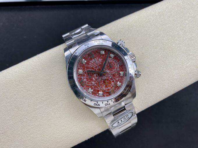 Clean Factory Rolex Daytona 116509 Red Grossular Rubellite Dial Diamonds Index DanDong 4130 SuperClone Movement 06 Clean Factory Rolex Daytona 116509 Red Grossular Rubellite Dial Diamonds Index DanDong 4130 SuperClone Movement 06