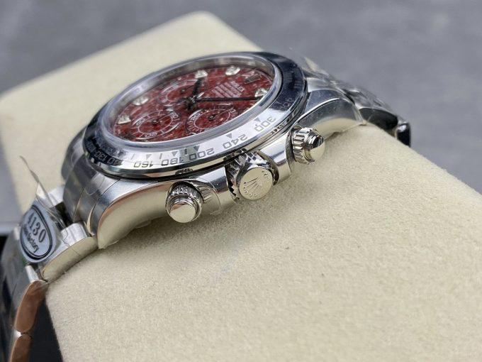 Clean Factory Rolex Daytona 116509 Red Grossular Rubellite Dial Diamonds Index DanDong 4130 SuperClone Movement 07 Clean Factory Rolex Daytona 116509 Red Grossular Rubellite Dial Diamonds Index DanDong 4130 SuperClone Movement 07