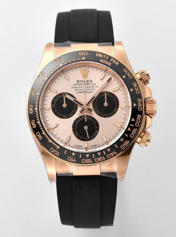 Clean Factory Rolex Daytona M26515LN 0006 Rose Gold Case Sundust and Black Dial Black Ceramic Scale Bezel Oysterflex Strap 4131 Movement 00 Clean Factory Rolex Daytona M26515LN 0006 Rose Gold Case Sundust and Black Dial Black Ceramic Scale Bezel Oysterflex Strap 4131 Movement 00
