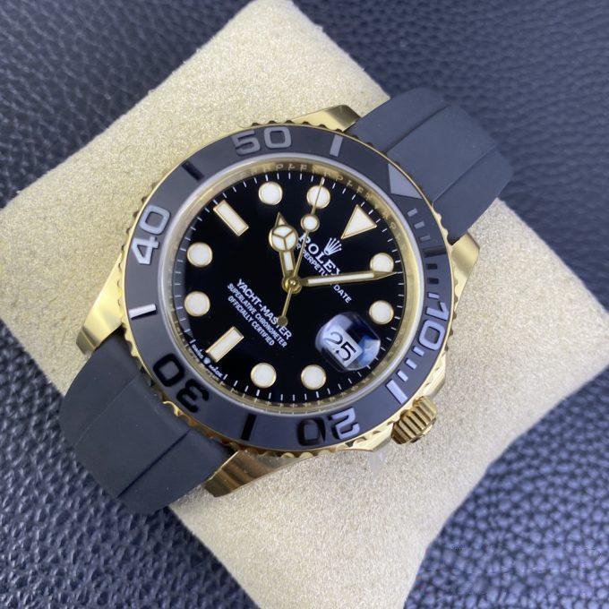 Clean Factory Rolex Yacht Master 42mm 226658 Yellow Gold Case 3D Black Ceramic Bezel Oysterflex Strap SuerClone 3235 Movement 03 Clean Factory Rolex Yacht Master 42mm 226658 Yellow Gold Case 3D Black Ceramic Bezel Oysterflex Strap SuerClone 3235 Movement 03