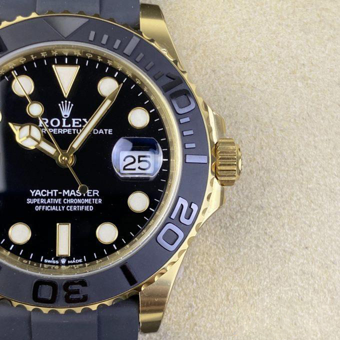 Clean Factory Rolex Yacht Master 42mm 226658 Yellow Gold Case 3D Black Ceramic Bezel Oysterflex Strap SuerClone 3235 Movement 05 Clean Factory Rolex Yacht Master 42mm 226658 Yellow Gold Case 3D Black Ceramic Bezel Oysterflex Strap SuerClone 3235 Movement 05