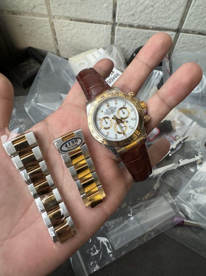 Clean Factory Watch Daytoan 116503 White Dial Yellow Gold Bezel 904L Steel Case Alligator Strap DD4130 Movement 18 Clean Factory Watch Daytoan 116503 White Dial Yellow Gold Bezel 904L Steel Case Alligator Strap DD4130 Movement 18