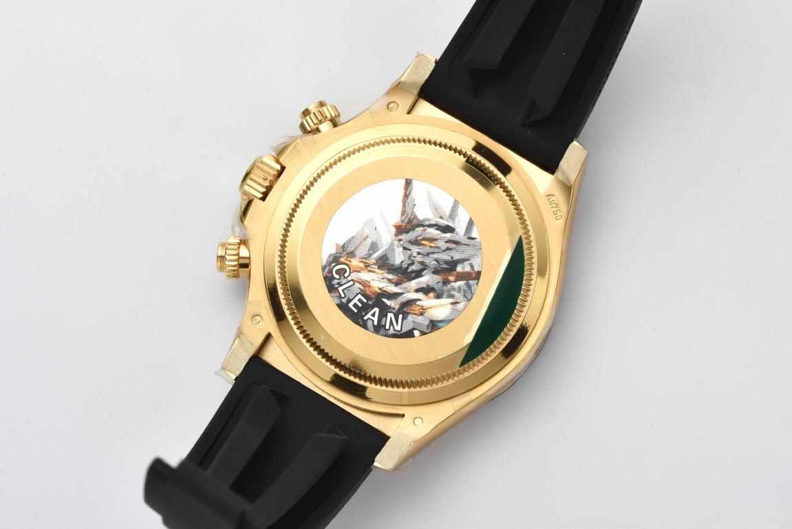 Clean Factory Watch Rolex Daytona 126518 Yellow Gold Case Golden Dial and Black Counter Rings Oysterflex Strap 4131 Movement 09 Clean Factory Watch Rolex Daytona 126518 Yellow Gold Case Golden Dial and Black Counter Rings Oysterflex Strap 4131 Movement 09