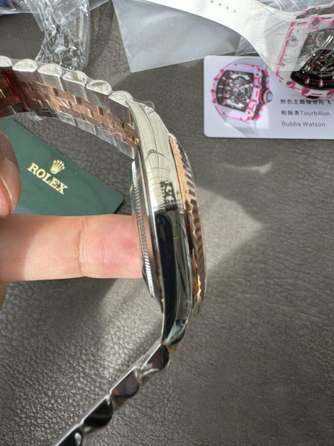 Clean Factory Watch Datejust 41 M126331 0020 Grey Fluted Motif Dial Rose Gold and Oyster Steel Bracelet SH3235 Movement 06 Clean Factory Watch Datejust 41 M126331 0020 Grey Fluted Motif Dial Rose Gold and Oyster Steel Bracelet SH3235 Movement 06