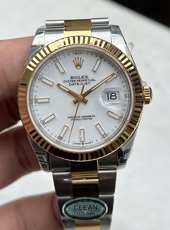Clean Factory Watch Rolex Datejust 41mm 126333 White Dial Yellow Gold and Oystersteel Bracelet SH3235 Movement 000 1 Clean Factory Watch Rolex Datejust 41mm 126333 White Dial Yellow Gold and Oystersteel Bracelet SH3235 Movement 000 1