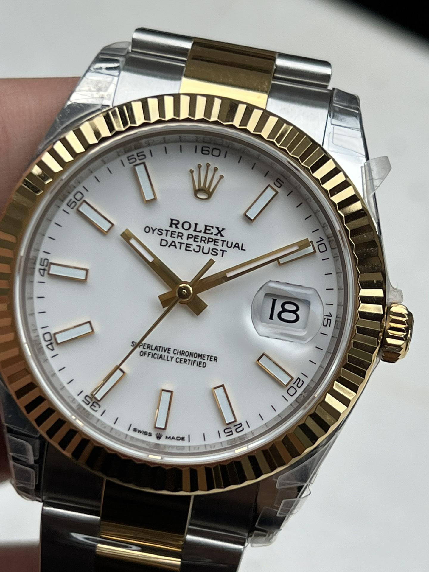 Clean Factory Watch Rolex Datejust 41mm 126333 White Dial Yellow Gold and Oystersteel Bracelet SH3235 Movement 02 Clean Factory Watch Rolex Datejust 41mm 126333 White Dial Yellow Gold and Oystersteel Bracelet SH3235 Movement 02