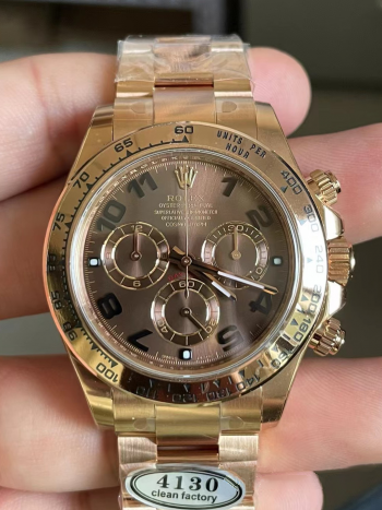 Clean Factory Daytona 116505 0011 Rose Gold Case Bracelet Chocolate Dial with Black Number Markers DD4130 Caliber