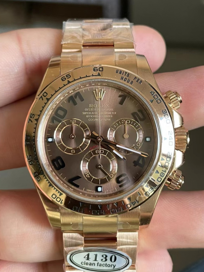 Clean Factory Daytona 116505 0011 Rose Gold Case Bracelet Chocolate Dial with Black Number Markers DD4130 Caliber Clean Factory Daytona 116505 0011 Rose Gold Case Bracelet Chocolate Dial with Black Number Markers DD4130 Caliber