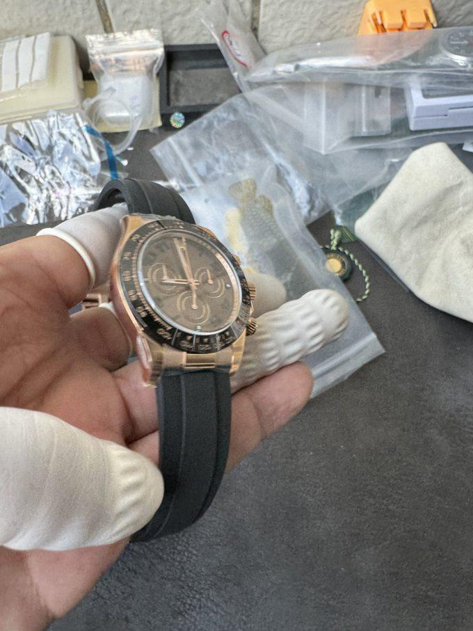 Clean Factory Rolex Daytona 116515LN Rose Gold Case Chocolate Dial with Black Number Markers Black Ceramic Bezel DD4130 Oysterflex Strap 06 Clean Factory Rolex Daytona 116515LN Rose Gold Case Chocolate Dial with Black Number Markers Black Ceramic Bezel DD4130 Oysterflex Strap 06