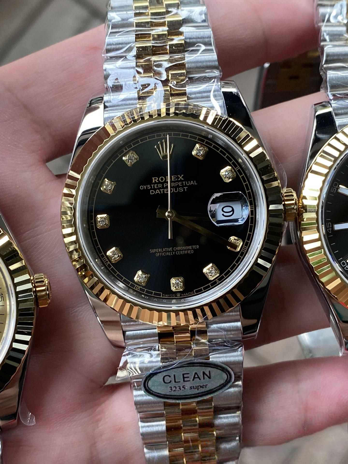 Clean Factory Watch Datejust 36 126233 Black Dial Diamond Hour Markers Yellow Gold Bezel Two Tone Jubilee Bracelet 3235 Caliber 13 Clean Factory Watch Datejust 36 126233 Black Dial Diamond Hour Markers Yellow Gold Bezel Two Tone Jubilee Bracelet 3235 Caliber 13