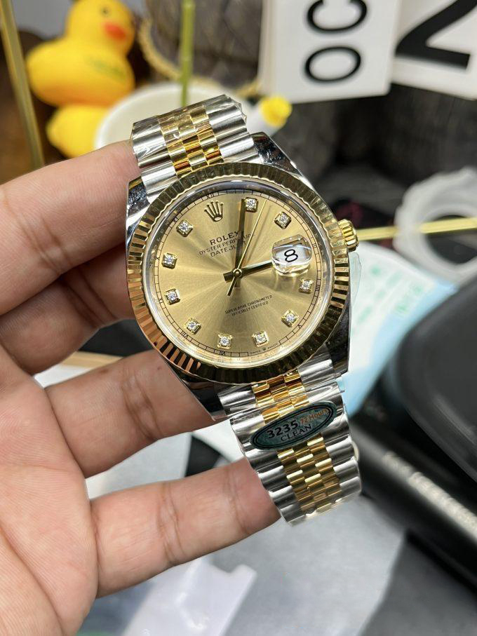 Clean Factory Watch Datejust 36 126233 Yellow Gold Dial Bezel Diamonds Hour Markers Two Tone Jubilee Bracelet 3235 Caliber 02 Clean Factory Watch Datejust 36 126233 Yellow Gold Dial Bezel Diamonds Hour Markers Two Tone Jubilee Bracelet 3235 Caliber 02
