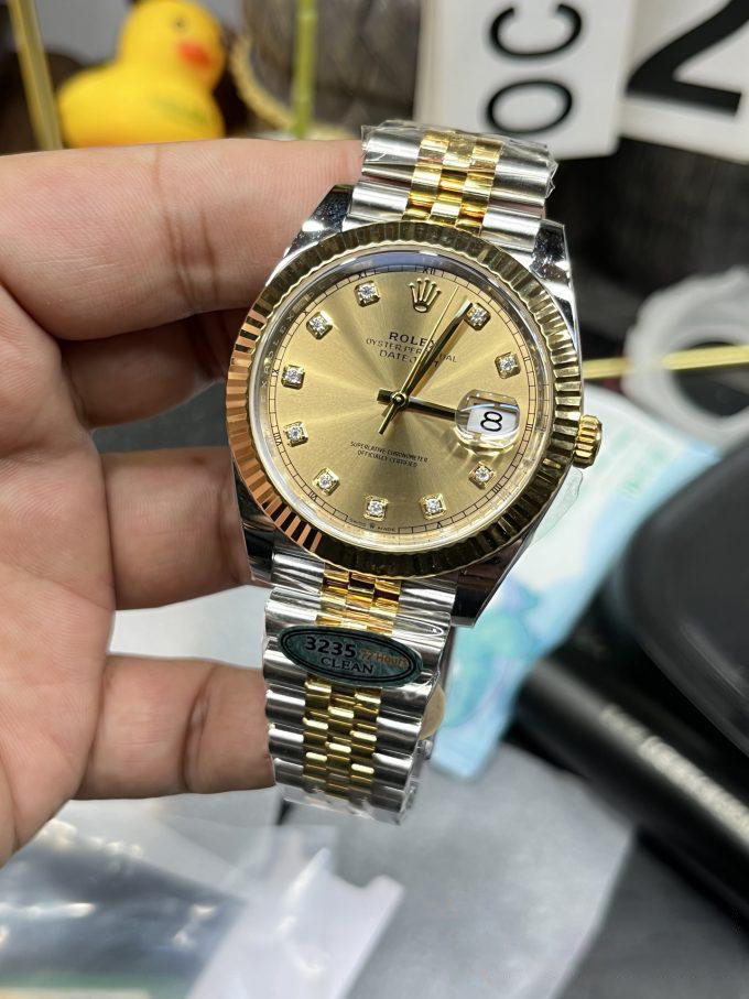 Clean Factory Watch Datejust 36 126233 Yellow Gold Dial Bezel Diamonds Hour Markers Two Tone Jubilee Bracelet 3235 Caliber 03 Clean Factory Watch Datejust 36 126233 Yellow Gold Dial Bezel Diamonds Hour Markers Two Tone Jubilee Bracelet 3235 Caliber 03