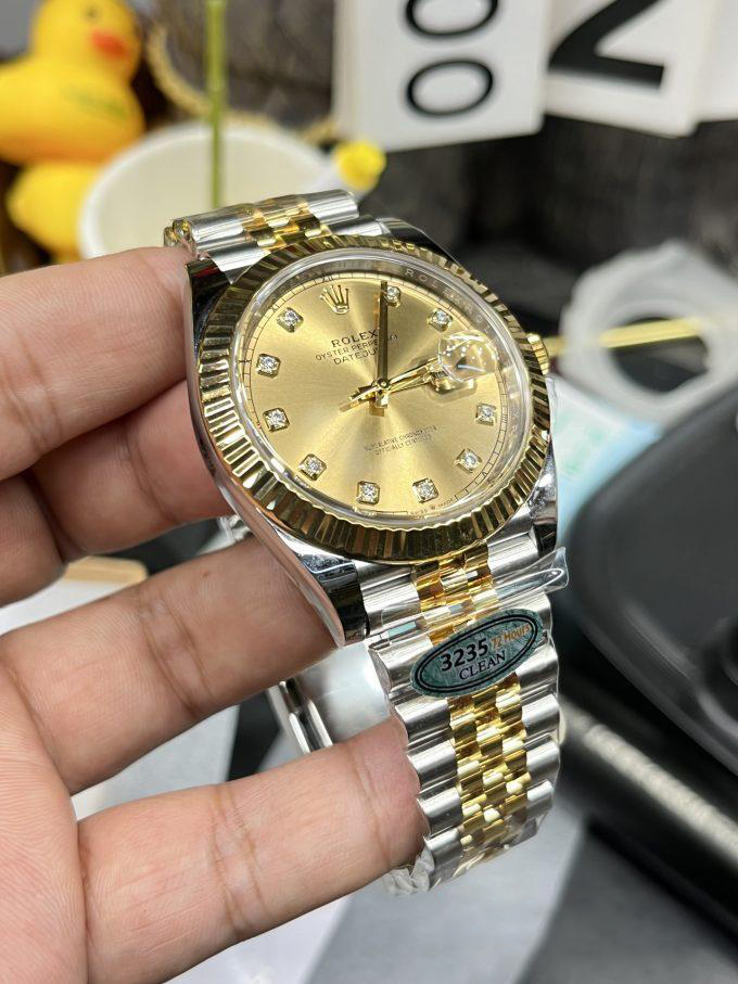 Clean Factory Watch Datejust 36 126233 Yellow Gold Dial Bezel Diamonds Hour Markers Two Tone Jubilee Bracelet 3235 Caliber 05 Clean Factory Watch Datejust 36 126233 Yellow Gold Dial Bezel Diamonds Hour Markers Two Tone Jubilee Bracelet 3235 Caliber 05