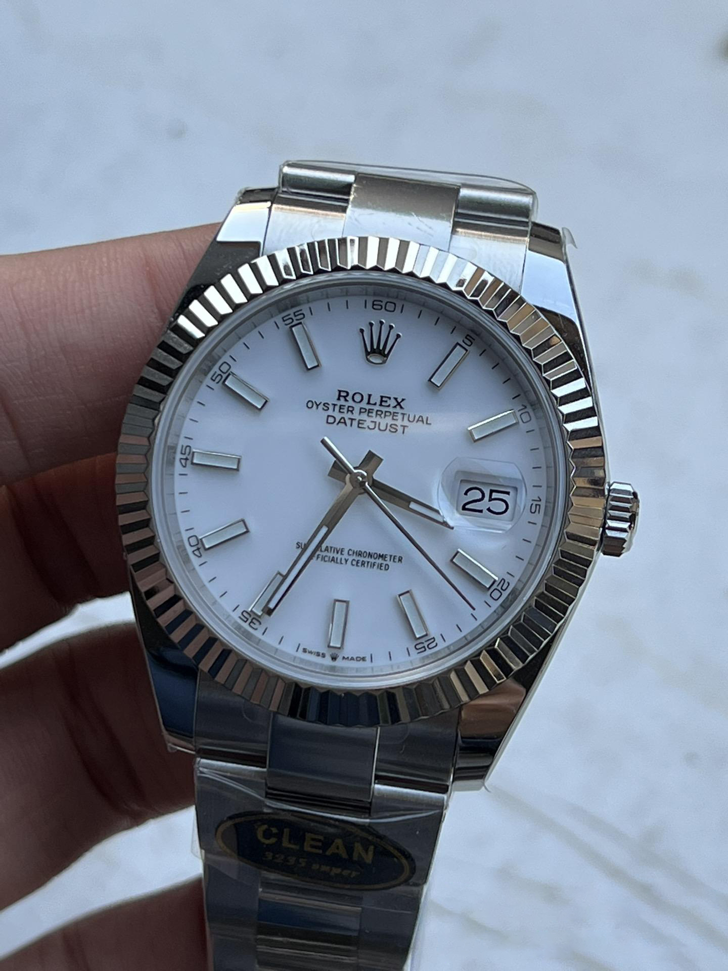 Clean Factory Watch Rolex Datejust 41 126334 White Dial Luminous Hour Markers Oyster Bracelet SH3235 Movement 72 Hours Power Reserve 02 Clean Factory Watch Rolex Datejust 41 126334 White Dial Luminous Hour Markers Oyster Bracelet SH3235 Movement 72 Hours Power Reserve 02