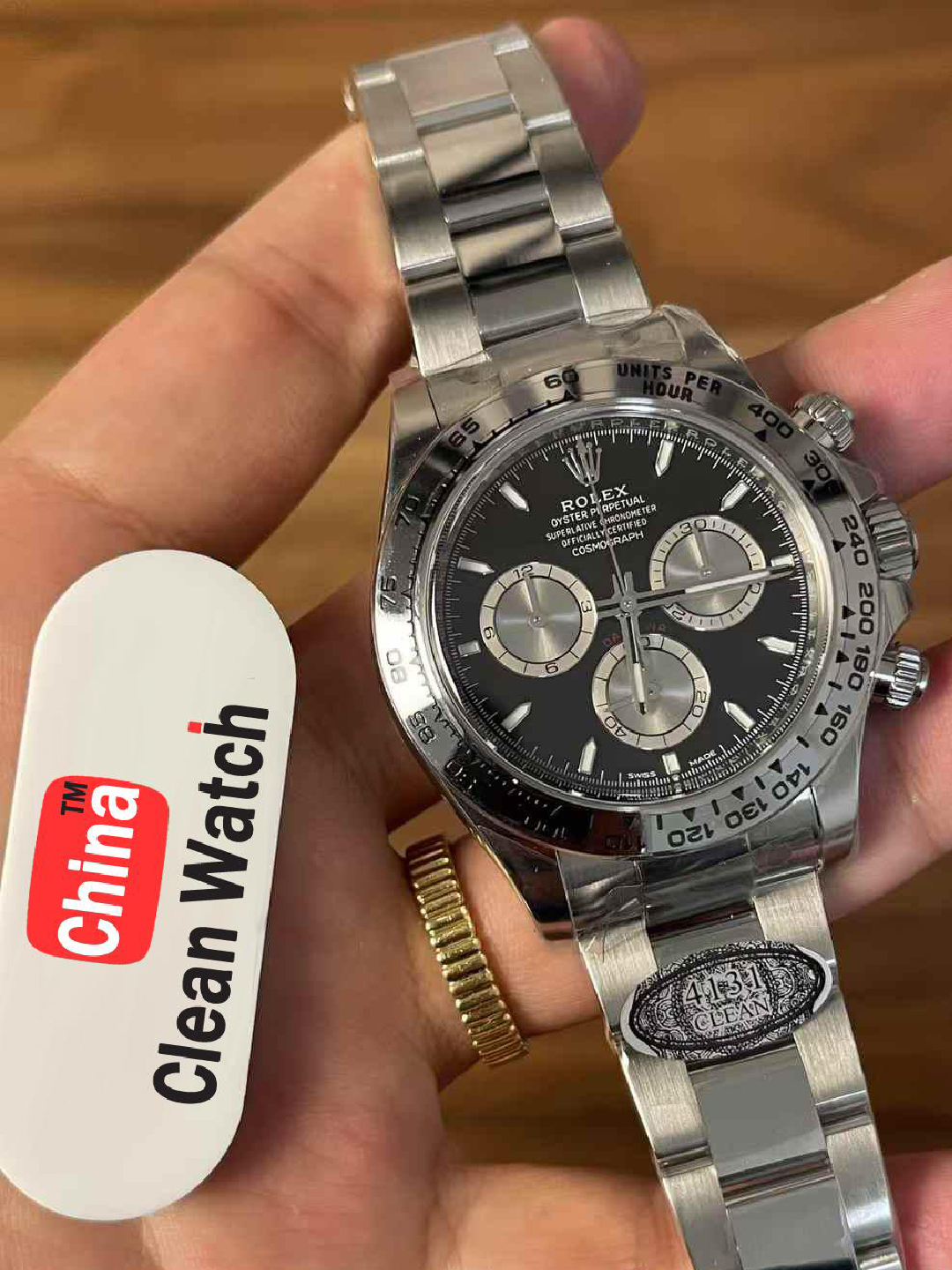 Clean Factory Watches Daytona 126509 Black Dial Luminous Hour Markers Silver Chrono Sub Dial 904L Steel Case Oyster Bracelet SH4131 Movement 09 Clean Factory Watches Daytona 126509 Black Dial Luminous Hour Markers Silver Chrono Sub Dial 904L Steel Case Oyster Bracelet SH4131 Movement 09