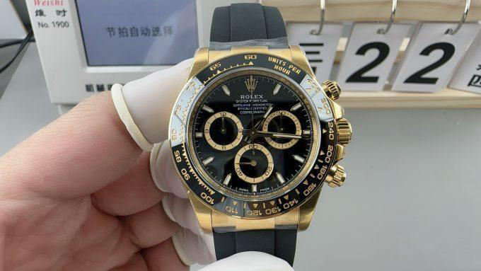 Clean Factory Watches Rolex Daytona 126518 Black Dial Luminos Hour Markers Yellow Gold Case Black Ceramic Bezel Oysterflex Strap 4131 Caliber 01 Clean Factory Watches Rolex Daytona 126518 Black Dial Luminos Hour Markers Yellow Gold Case Black Ceramic Bezel Oysterflex Strap 4131 Caliber 01