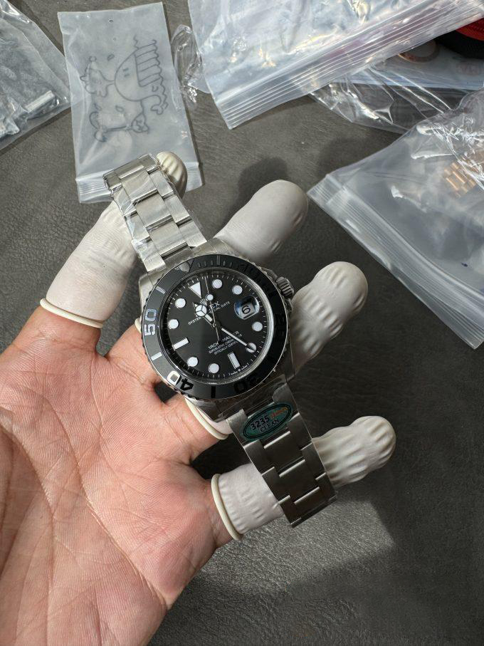 Clean Factory Watches Yacht Master 226627 Titanium Case and Bracelet Black Dial Black Ceramic Bezel Blue Luminous Hour Markers ShangHai 3235 Movement 02 Clean Factory Watches Yacht Master 226627 Titanium Case and Bracelet Black Dial Black Ceramic Bezel Blue Luminous Hour Markers ShangHai 3235 Movement 02