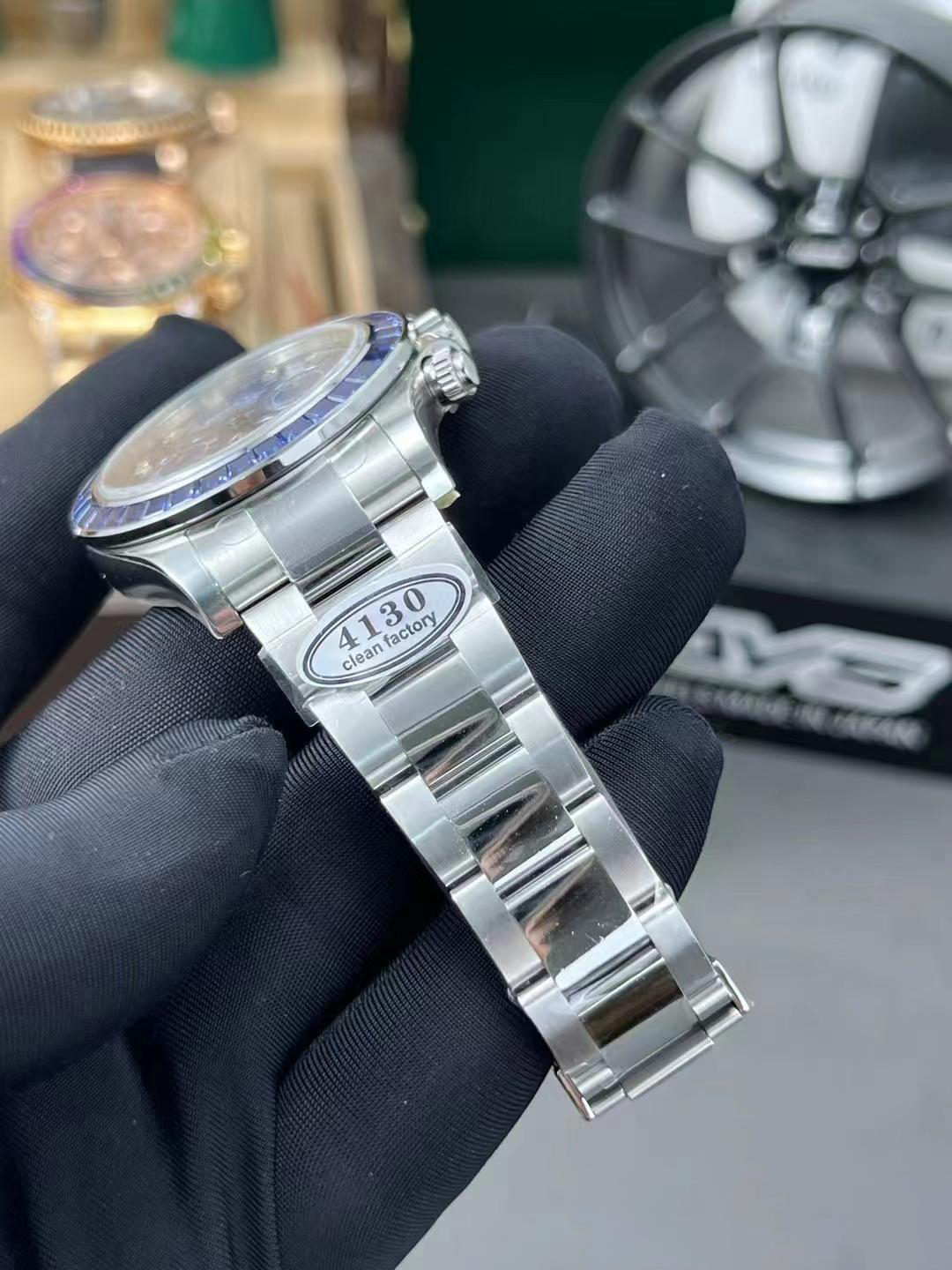 Premium Custom Daytona 116519 Blue Sodalite Dial Diamonds Bezel and Indexes Based on Clean Factory Daytona DD4130 Movement Oyster Bracelet 08 Premium Custom Daytona 116519 Blue Sodalite Dial Diamonds Bezel and Indexes Based on Clean Factory Daytona DD4130 Movement Oyster Bracelet 08